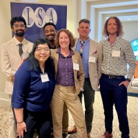 Group photo of Amy Skonieczny, Michael Crane, Neomie Hinanay, Addie Rajan, Kyle Stanner, and Spencer Stevenson at the 2025 International Studies Association West Conference
